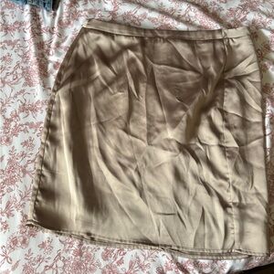 Elegant golden silk Women's Skirt